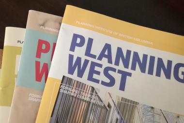 A stack of Planning West magazines