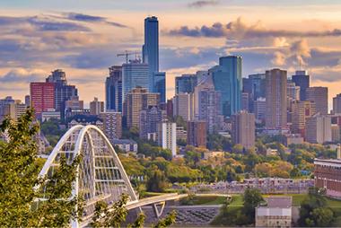Cityscape and bridge