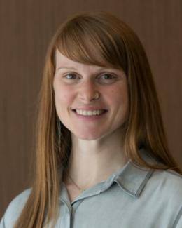 Woman in button-up shirt