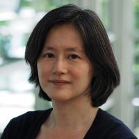 Stephanie, by window near trees