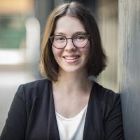 Woman student in glasses